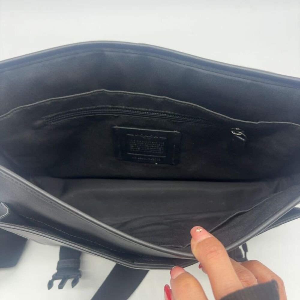 Coach Coach Dark Leather Men's Messenger Bag - Picture 5 of 5